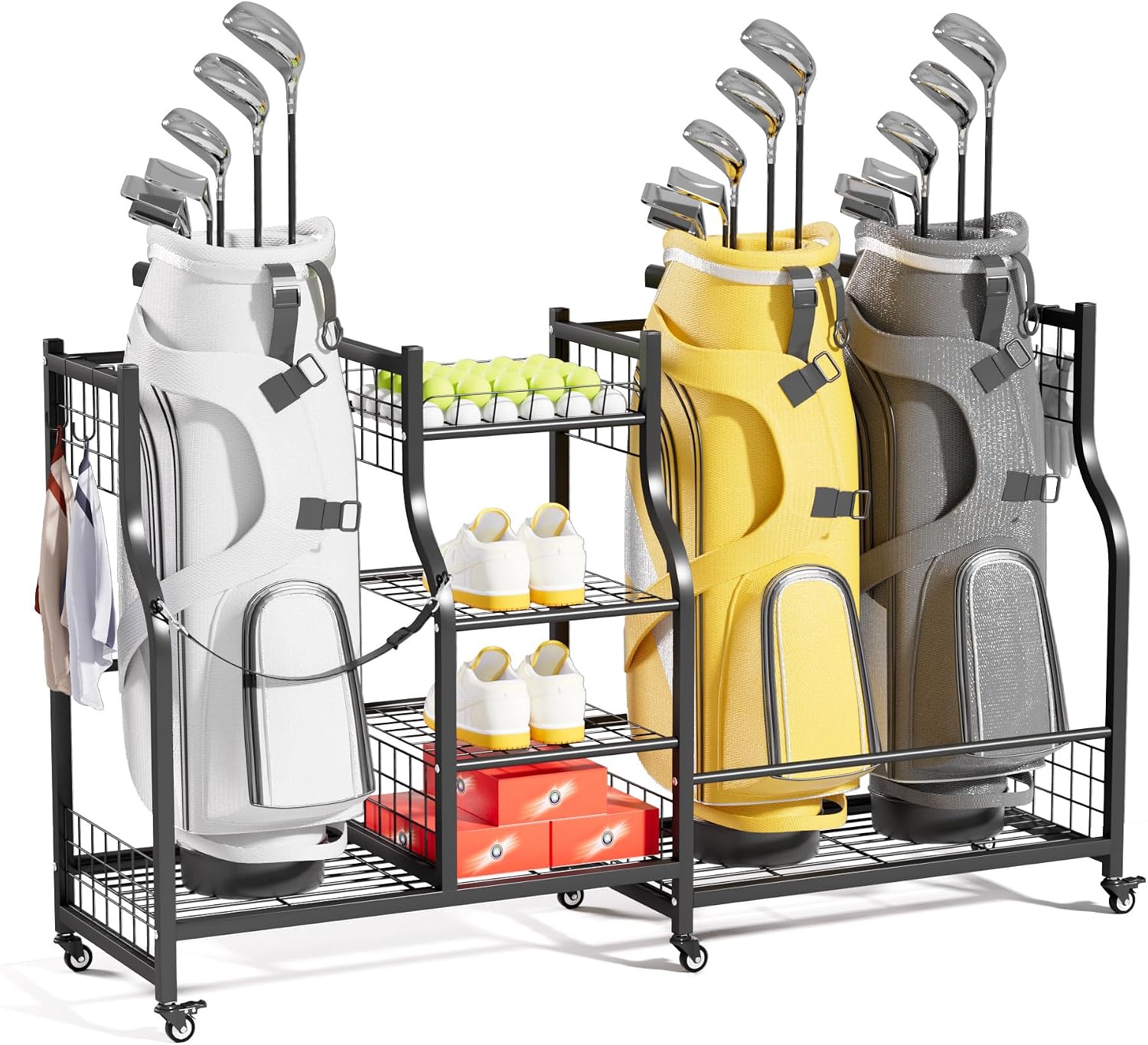 Golf Equipment Organizer For Garage - Support de rangement pour sac de