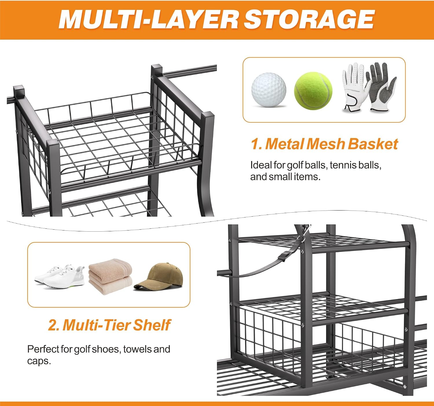 Support de rangement pour sac  - Golf Equipment Organizer For Garage avis et prix