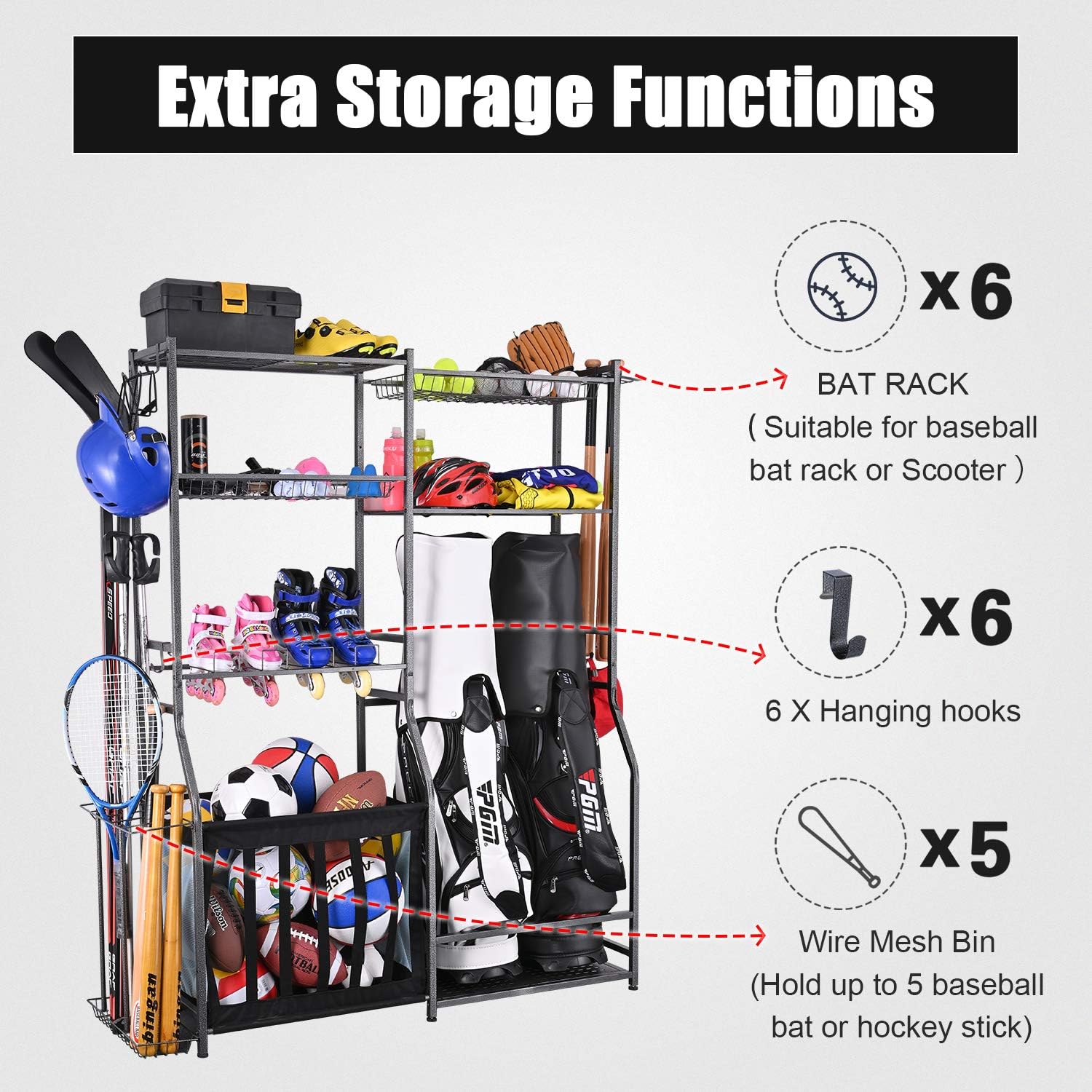 Support de rangement pour équi - Golf Equipment Organizer For Garage avis et prix