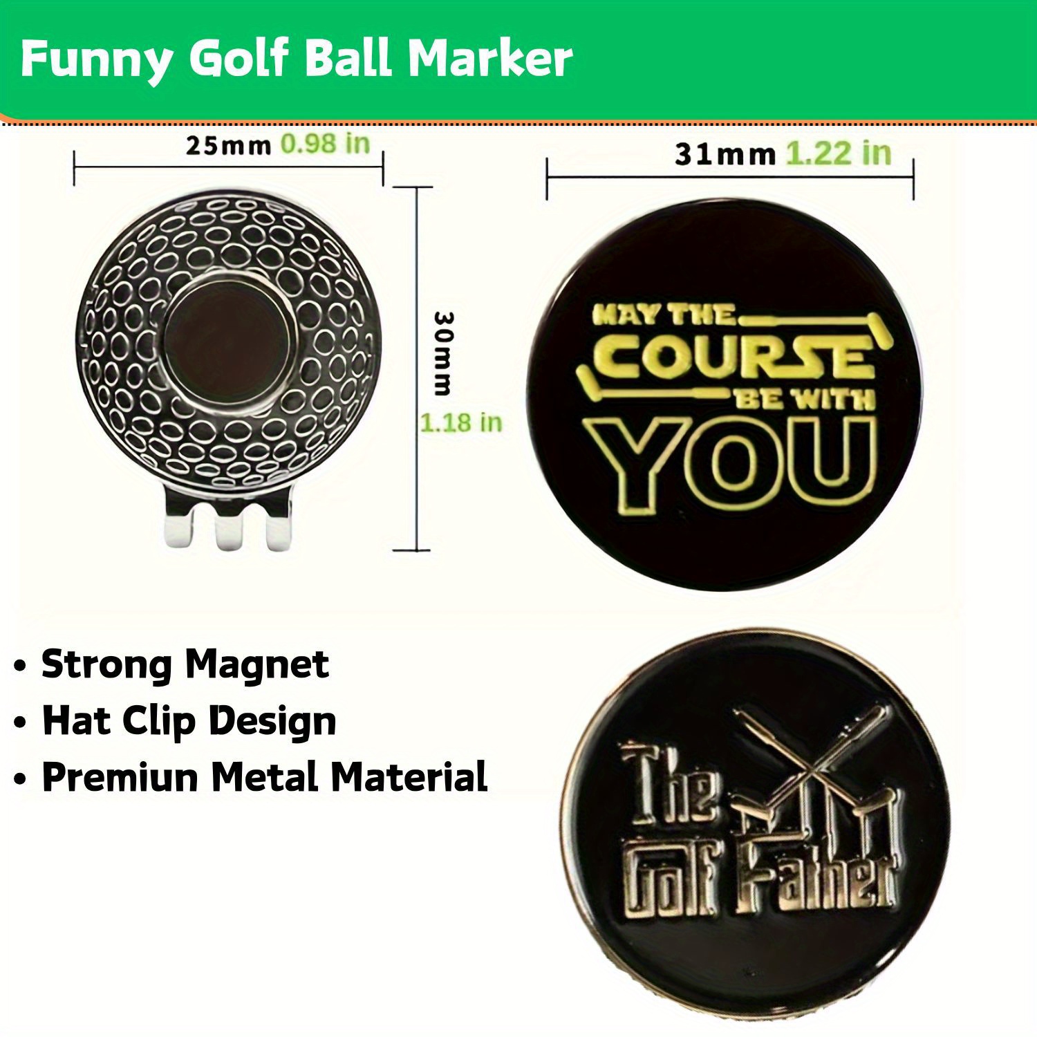 Lot de 2 marqueurs de balle de - Ball Marker Set avis et prix