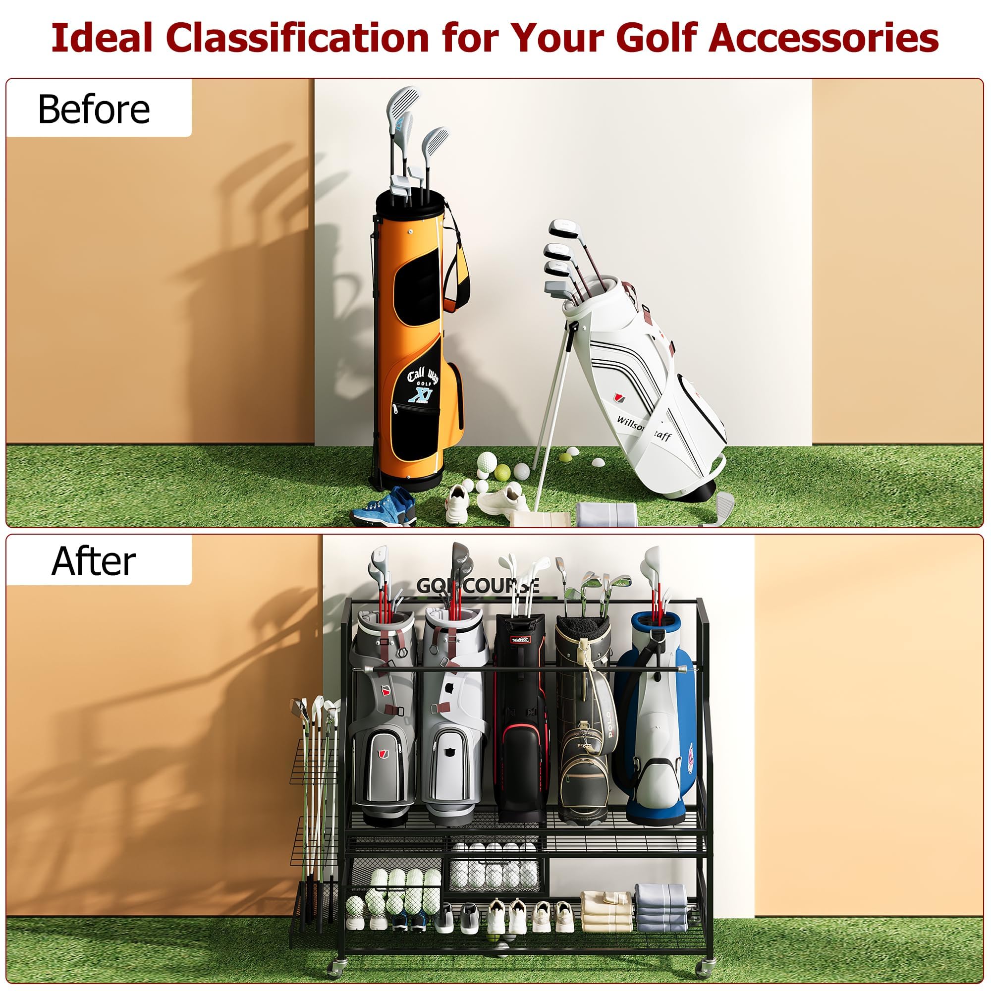 Organisateur de rangement pour - Golf Equipment Organizer For Garage avis et prix